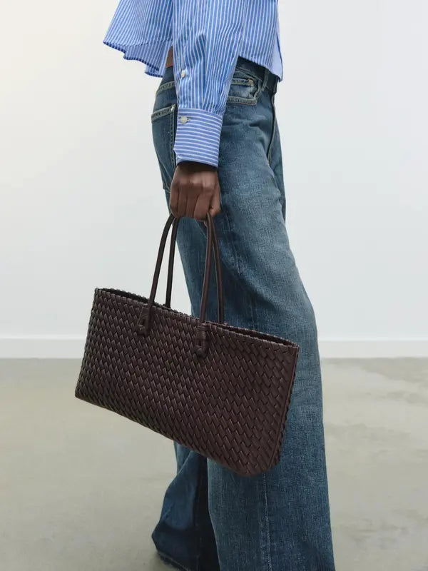 Lindsay - Chic Woven Tote Bag for Everyday Casual Style