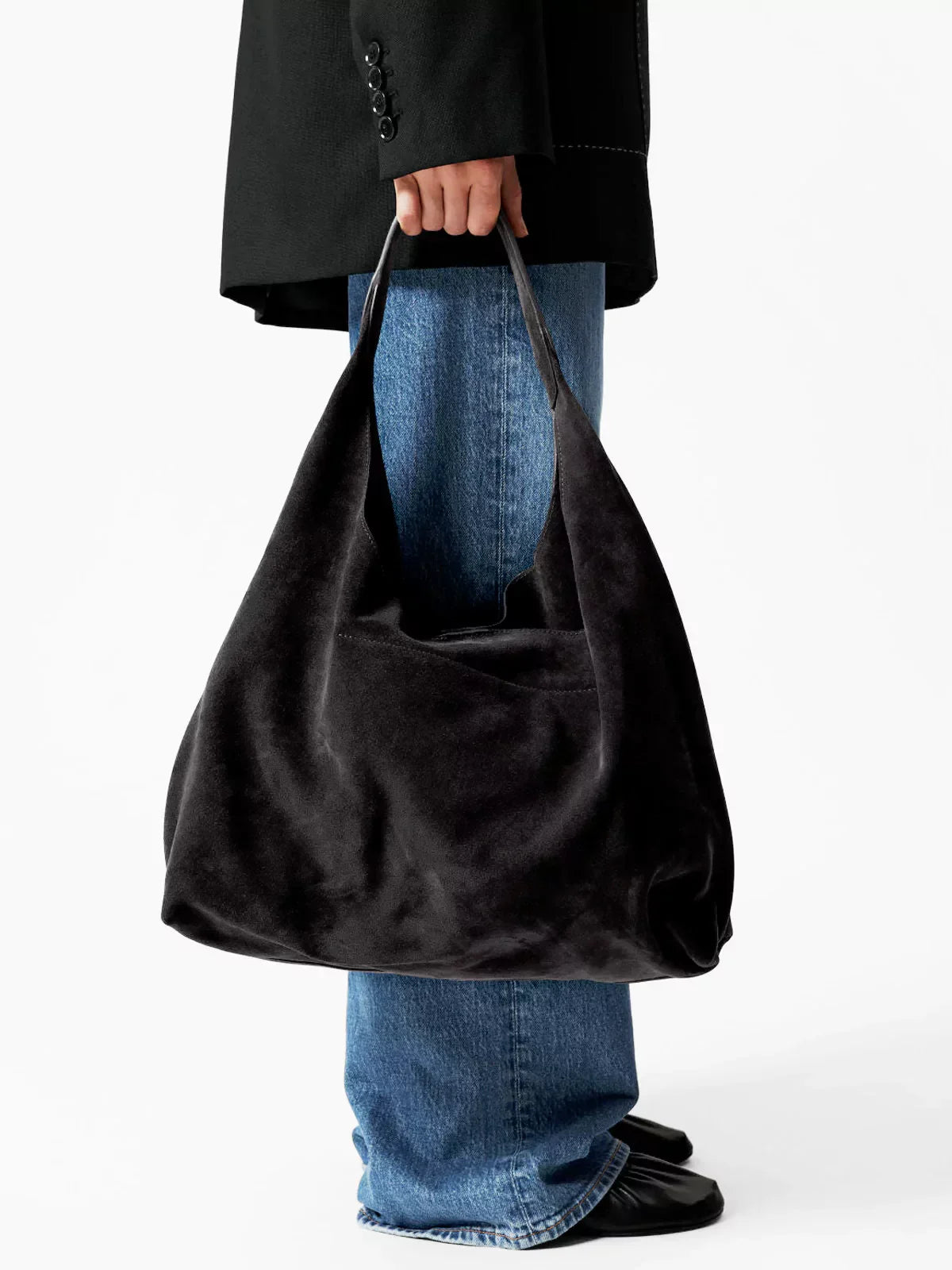 Luxurious Matte Suede Tote Bag