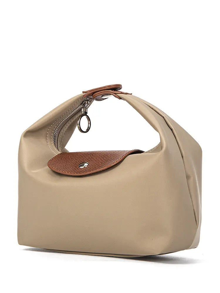 Color-Blocked PU Leather Dumpling Shoulder and Crossbody Bag