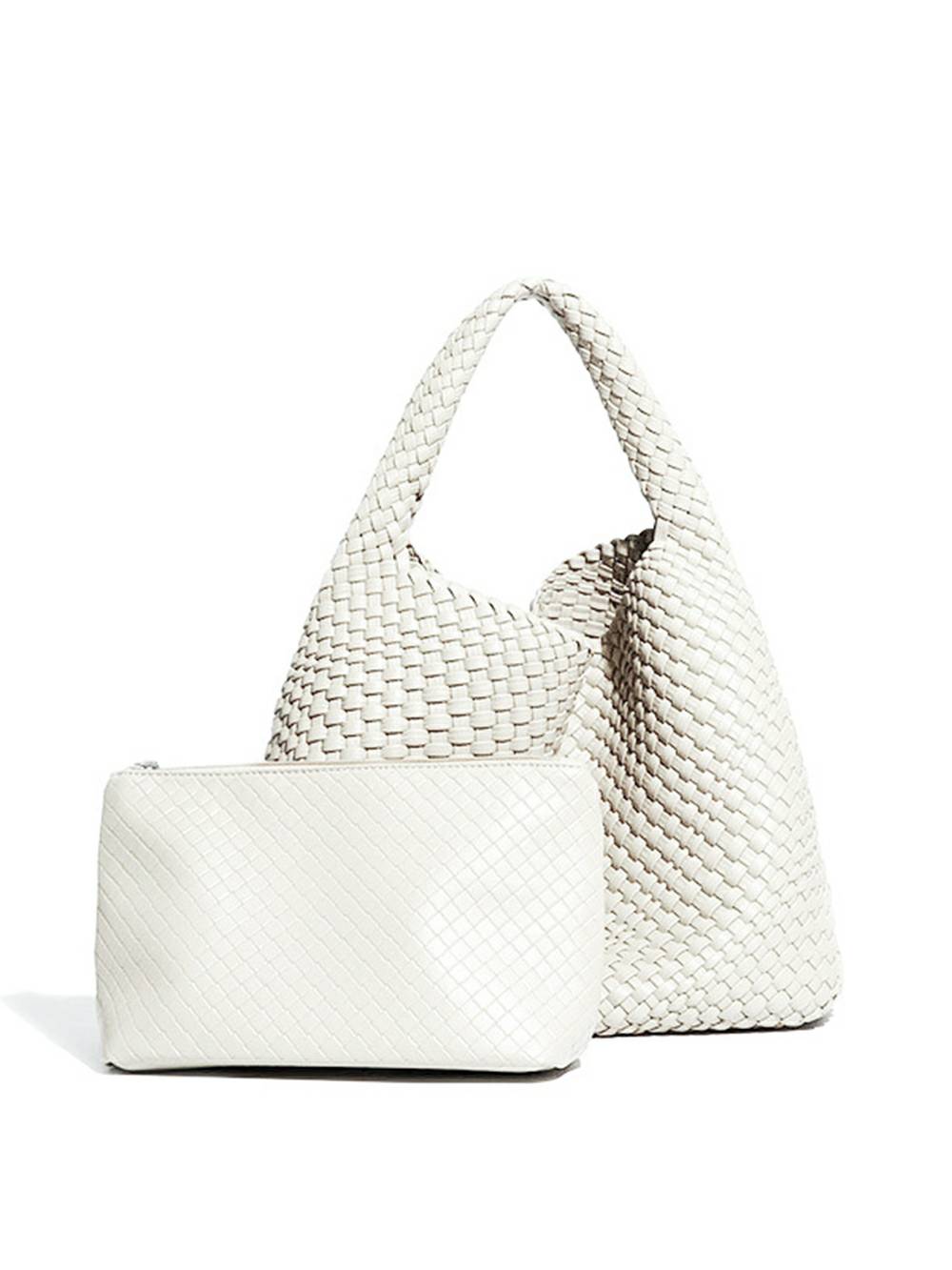 Eco-Friendly Vegan Intrecciato Shoulder Bag