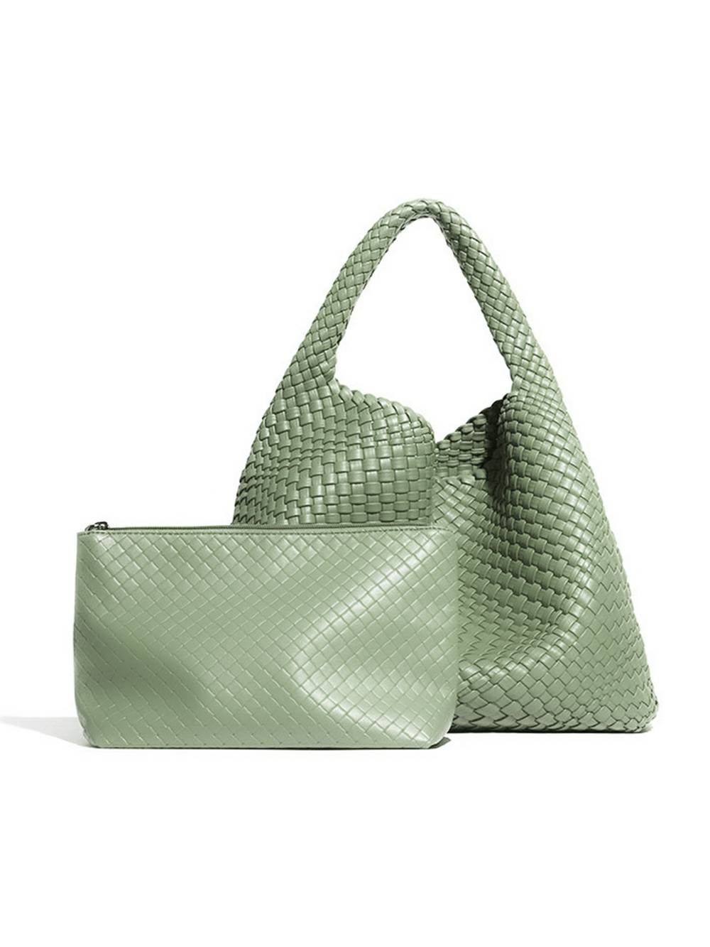 Eco-Friendly Vegan Intrecciato Shoulder Bag