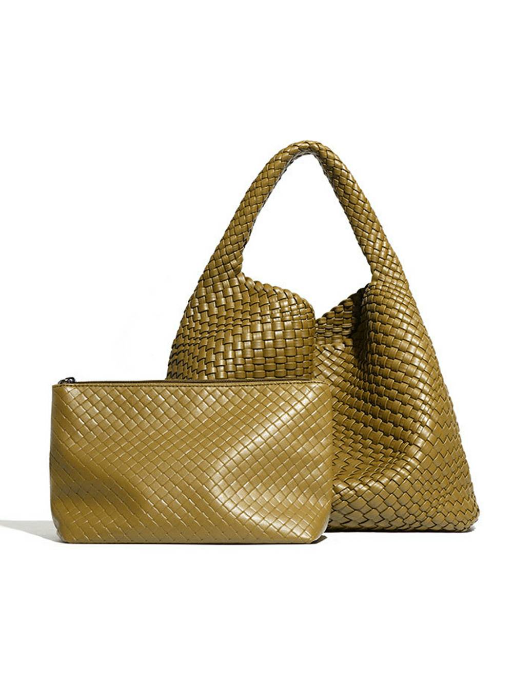 Eco-Friendly Vegan Intrecciato Shoulder Bag