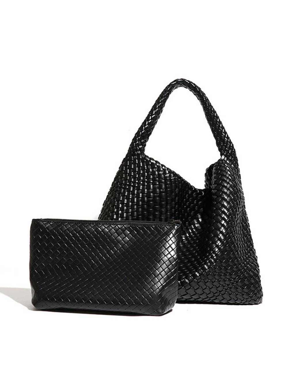 Eco-Friendly Vegan Intrecciato Shoulder Bag