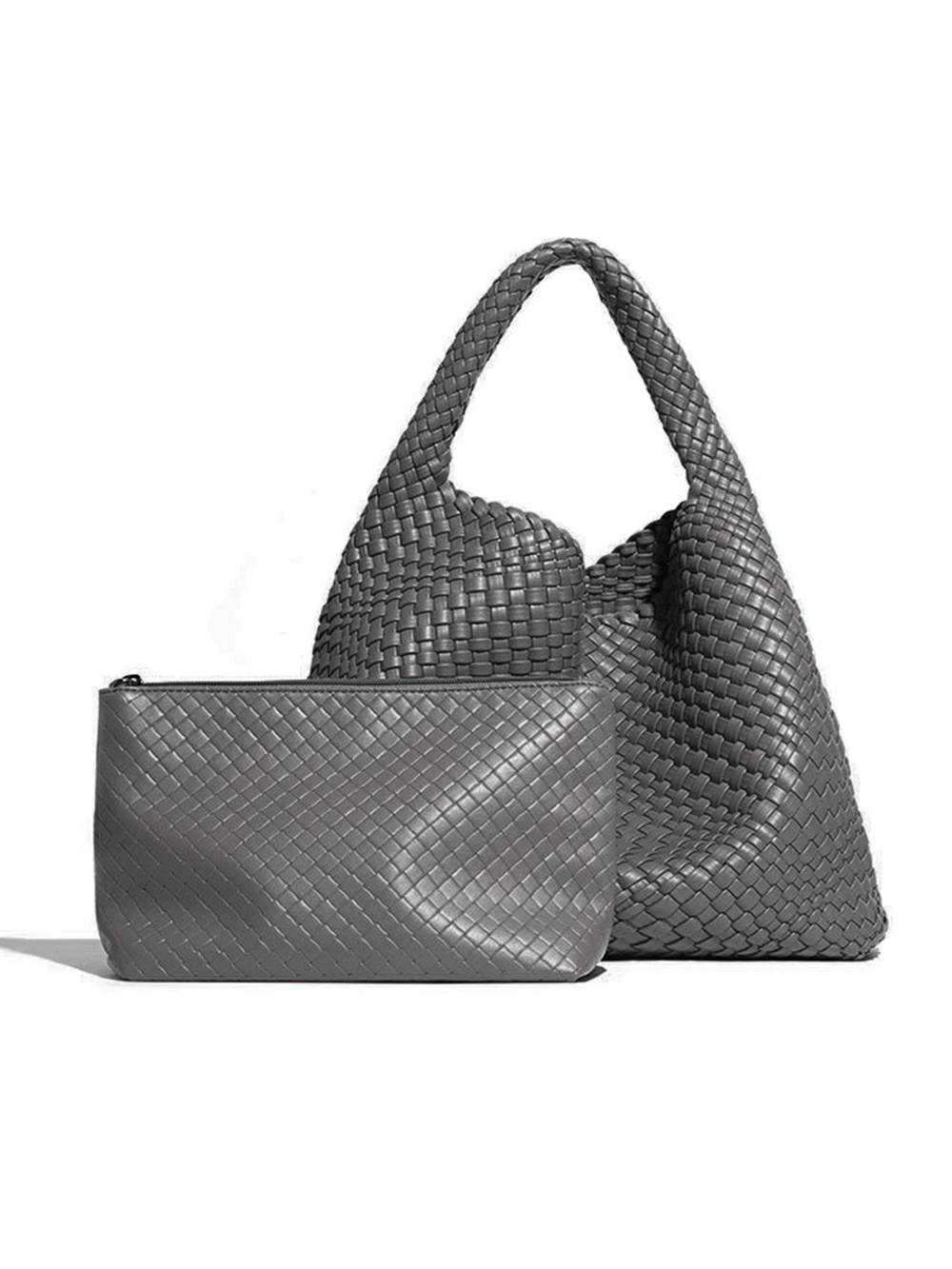 Eco-Friendly Vegan Intrecciato Shoulder Bag