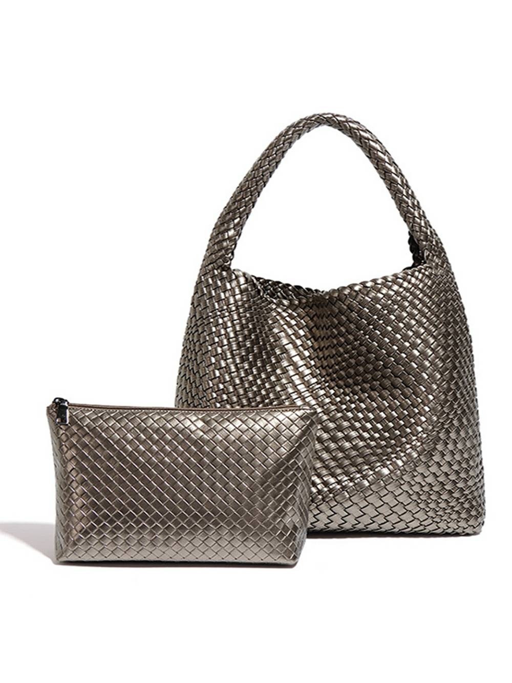 Eco-Friendly Vegan Intrecciato Shoulder Bag