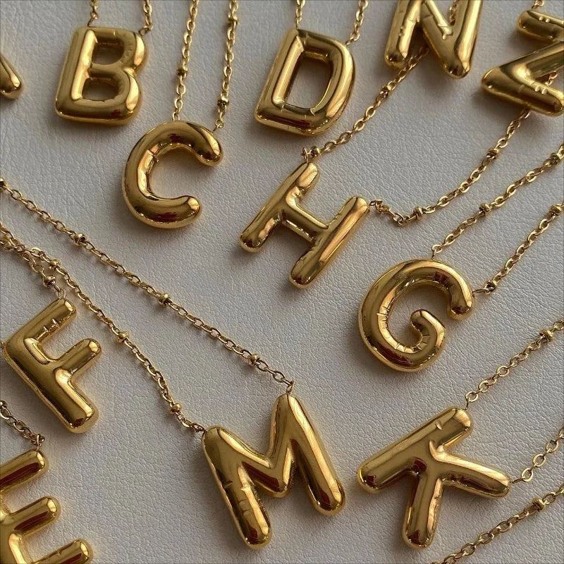 Irena – Gold Initial Charm Necklace