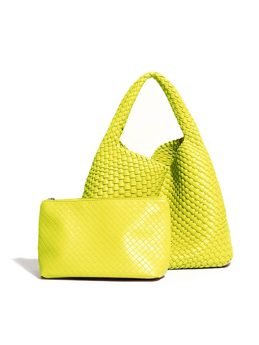 Eco-Friendly Vegan Intrecciato Shoulder Bag