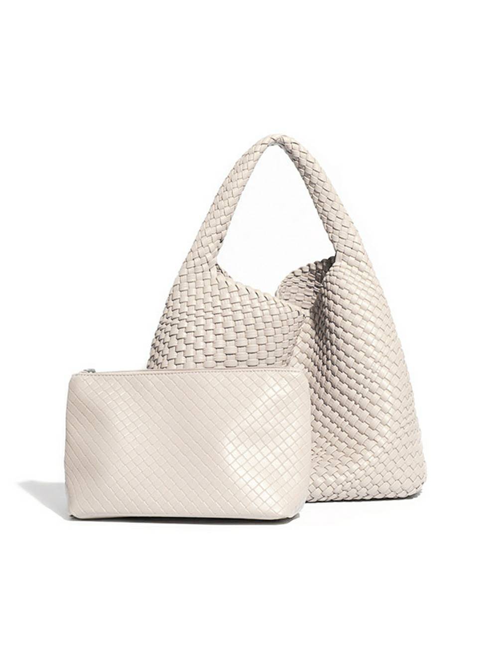 Eco-Friendly Vegan Intrecciato Shoulder Bag