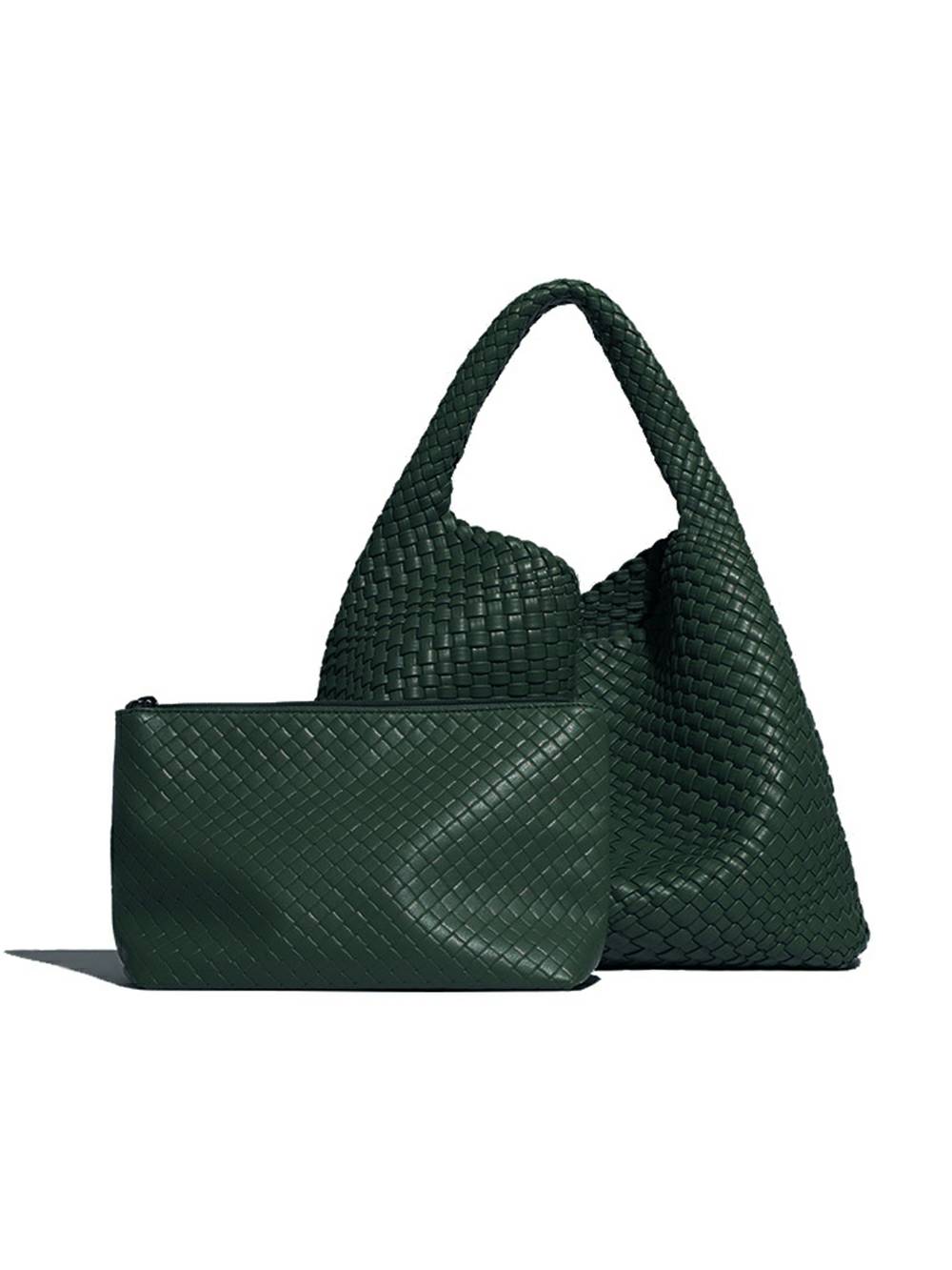 Eco-Friendly Vegan Intrecciato Shoulder Bag