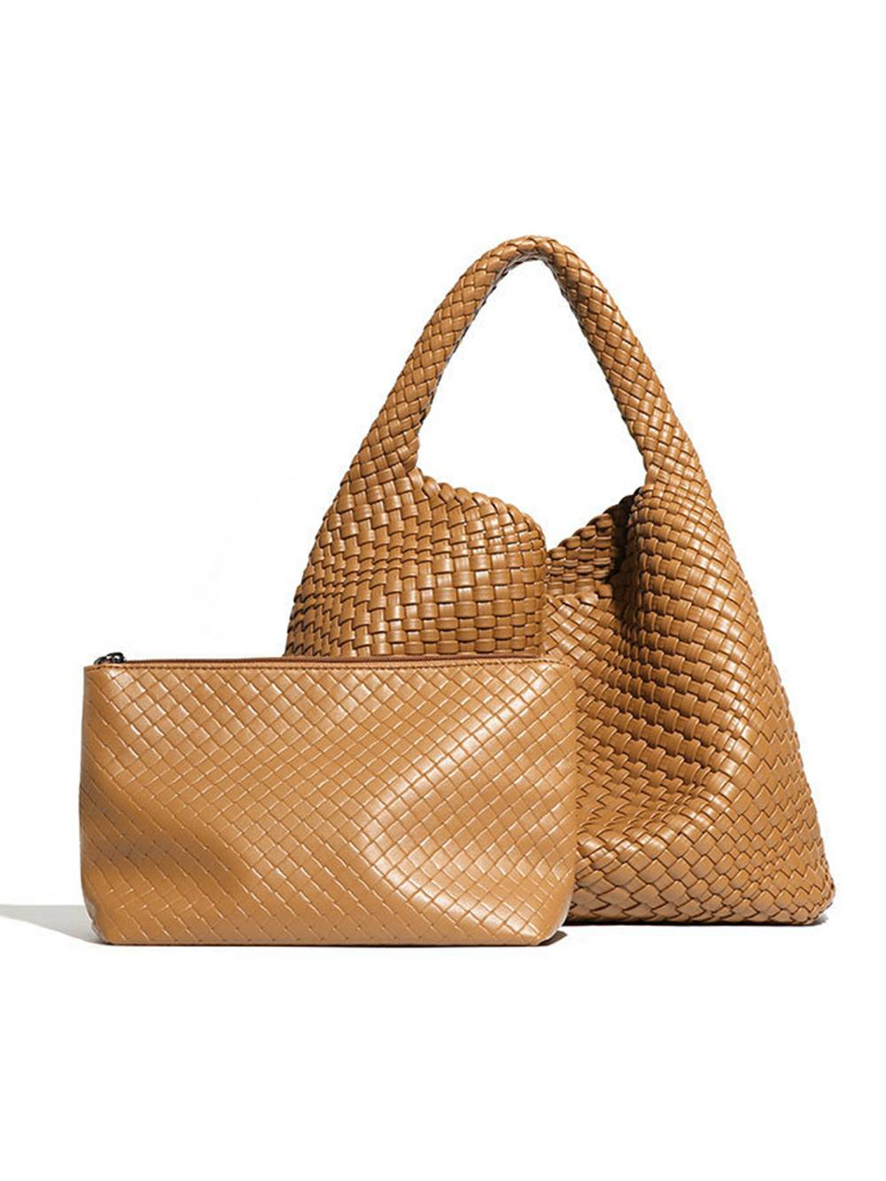 Eco-Friendly Vegan Intrecciato Shoulder Bag