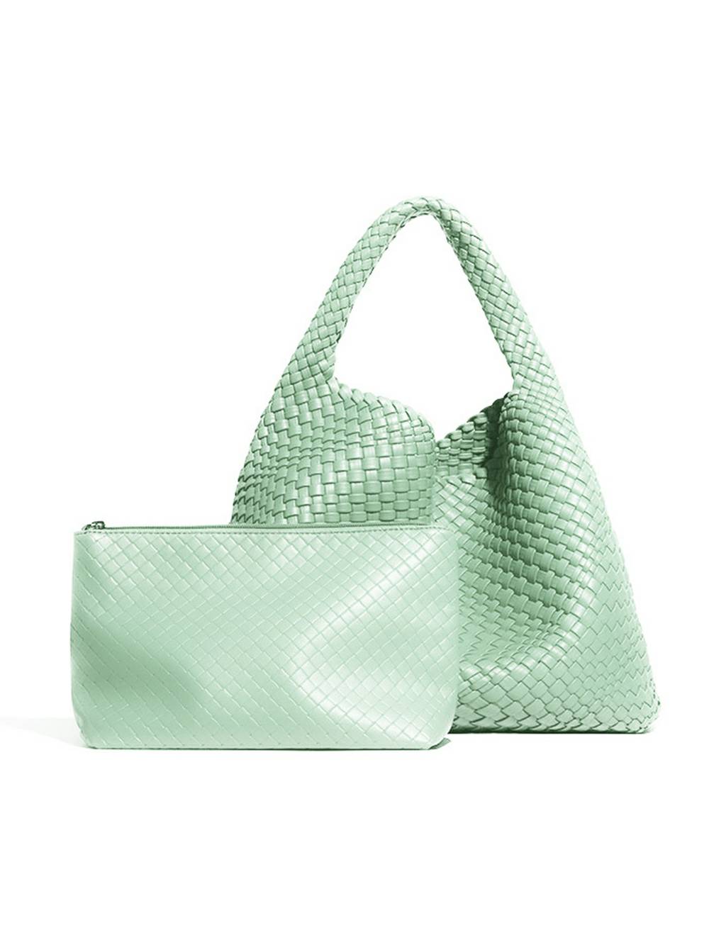 Eco-Friendly Vegan Intrecciato Shoulder Bag