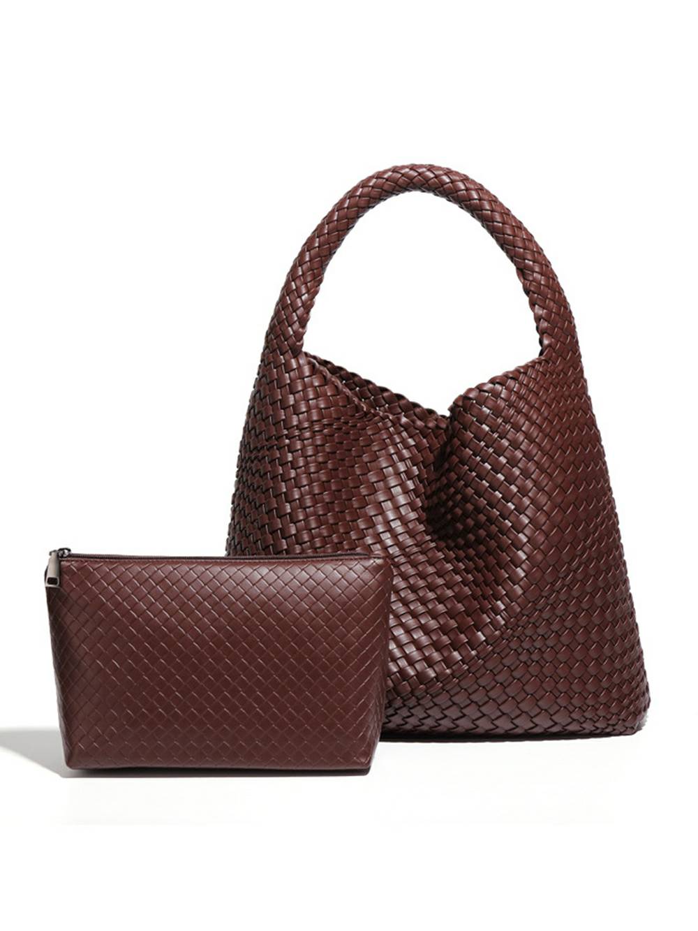 Eco-Friendly Vegan Intrecciato Shoulder Bag