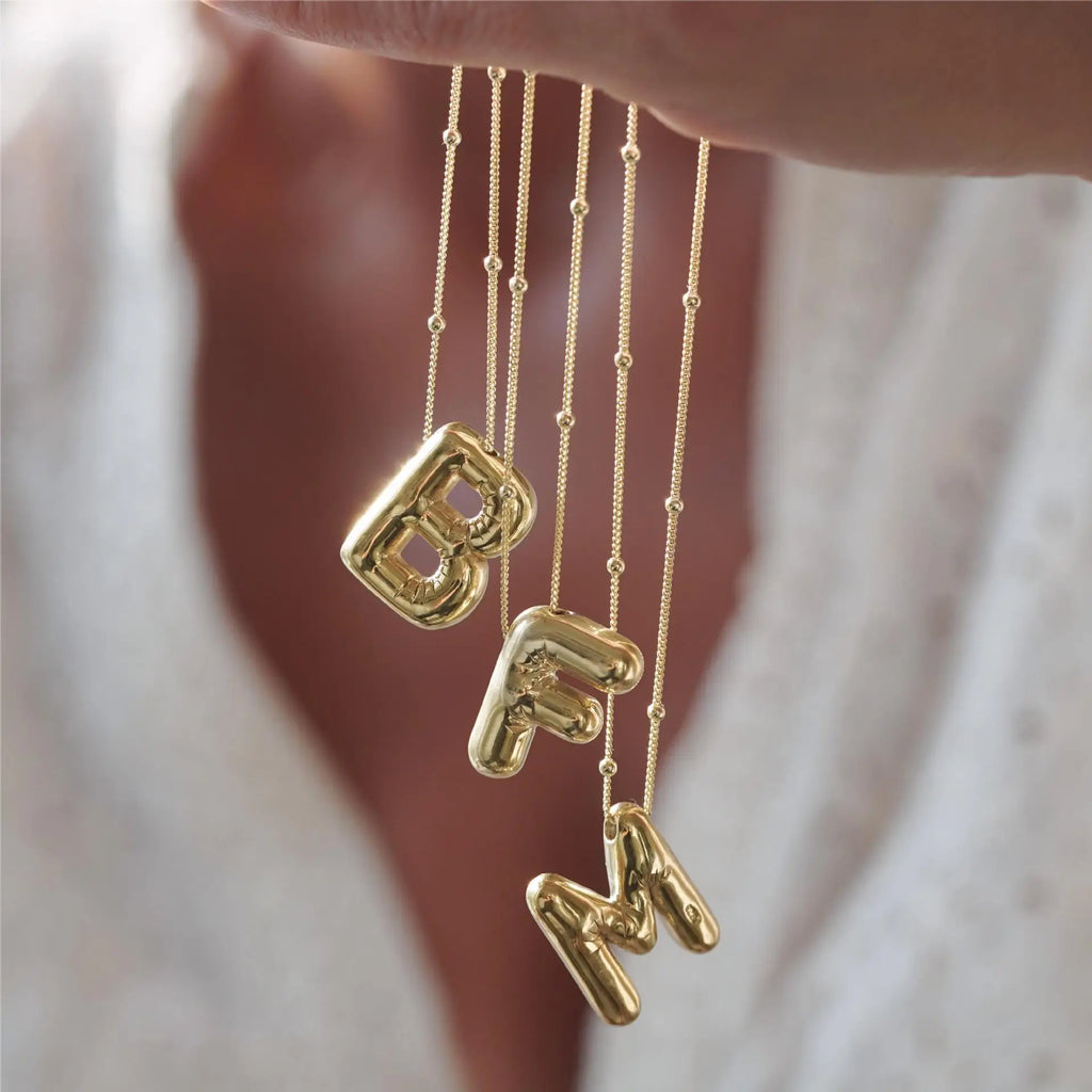 Irena – Gold Initial Charm Necklace