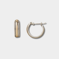 Mia – Retro Silver Earrings with Elegant Gold Accent