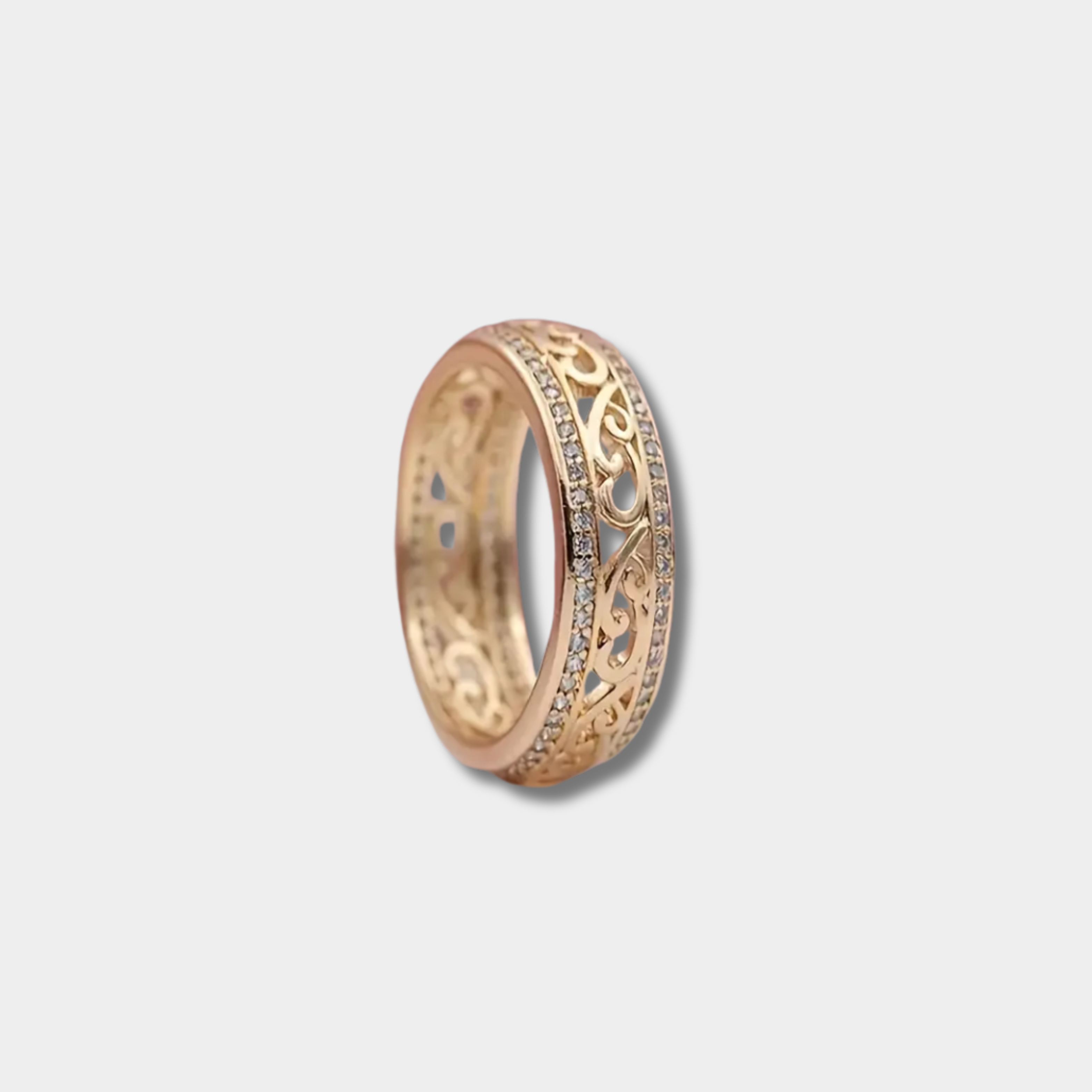 Kerstin – Light Gold Twisted Cable Ring