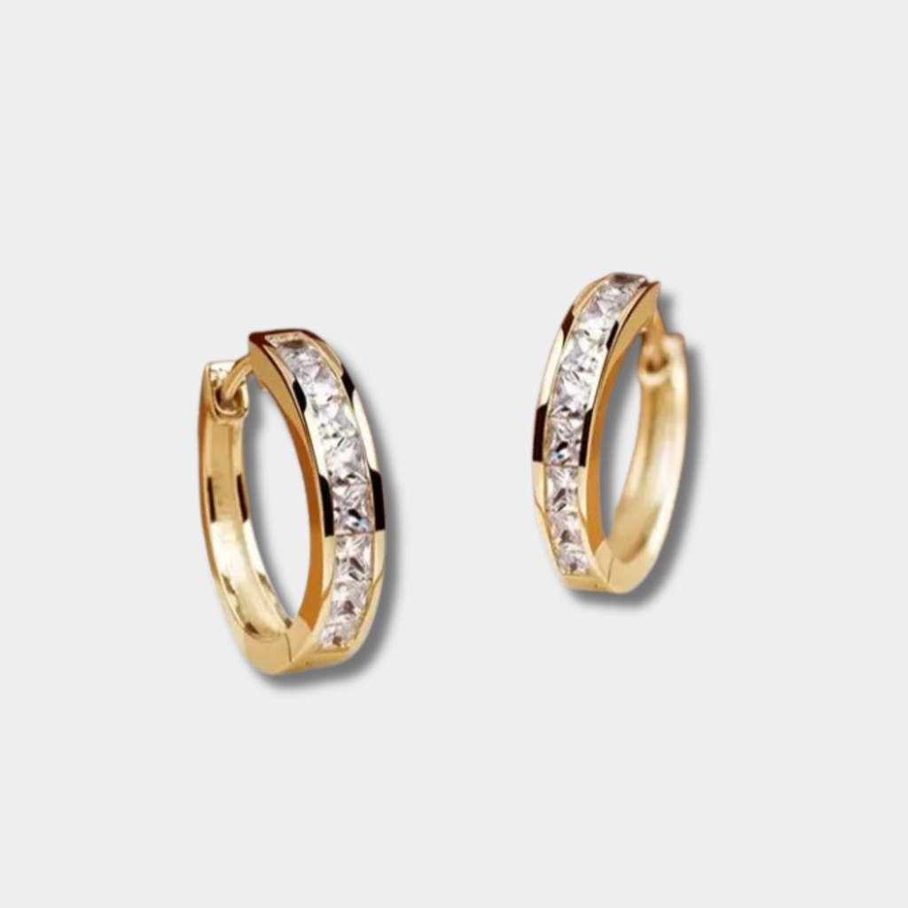 Paulina – Sophisticated Gold and Crystal Earrings