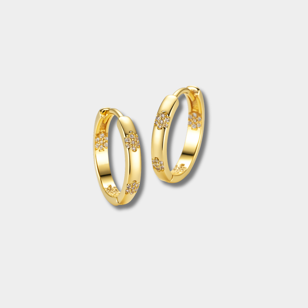 Aurelia – Retro Gold Floral Earrings