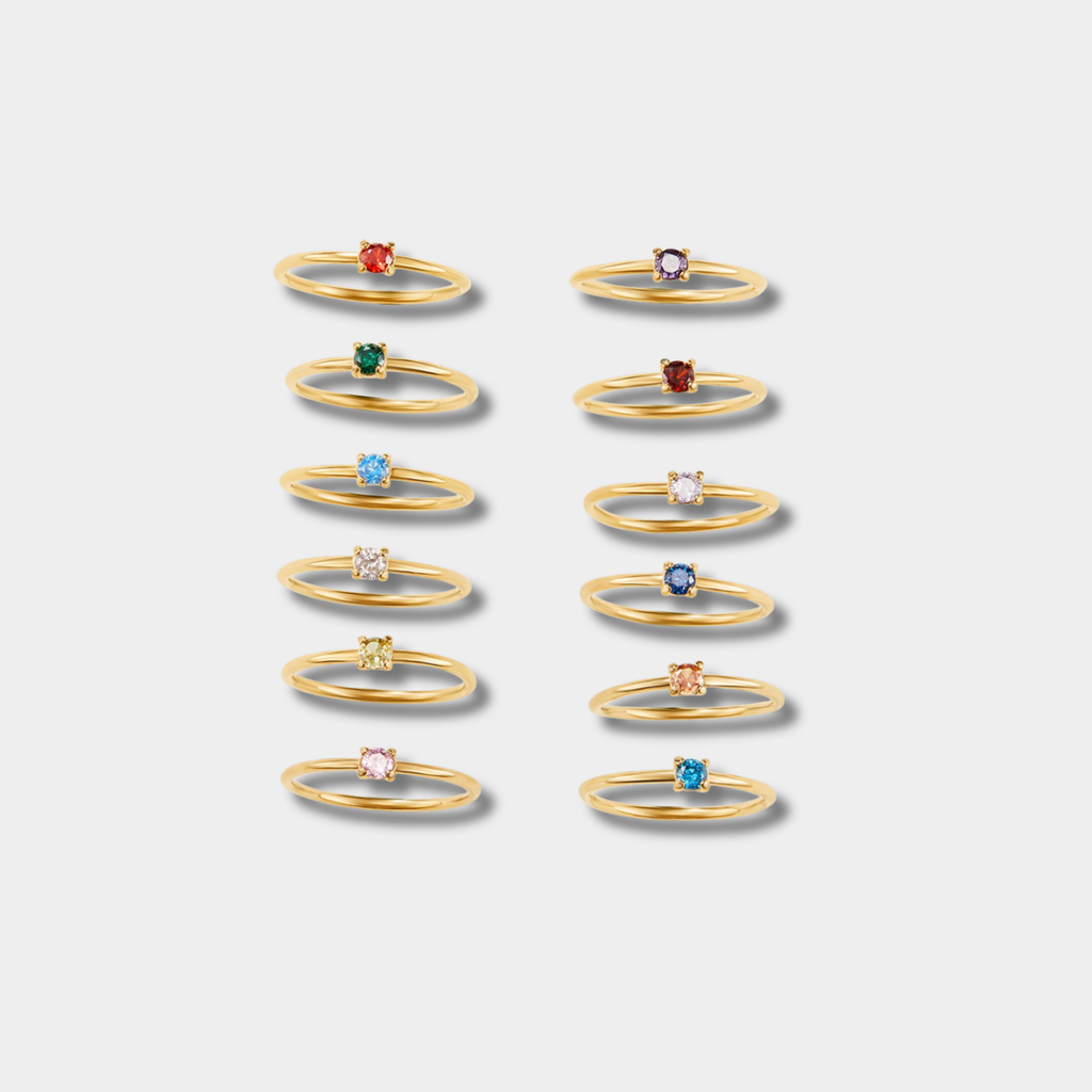 Birthstone Gold Rings
