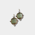 Julia – Distinctive Vintage Earrings Featuring Green Pearls