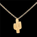 Amira – Gold Necklace Featuring a Cactus-Inspired Pendant