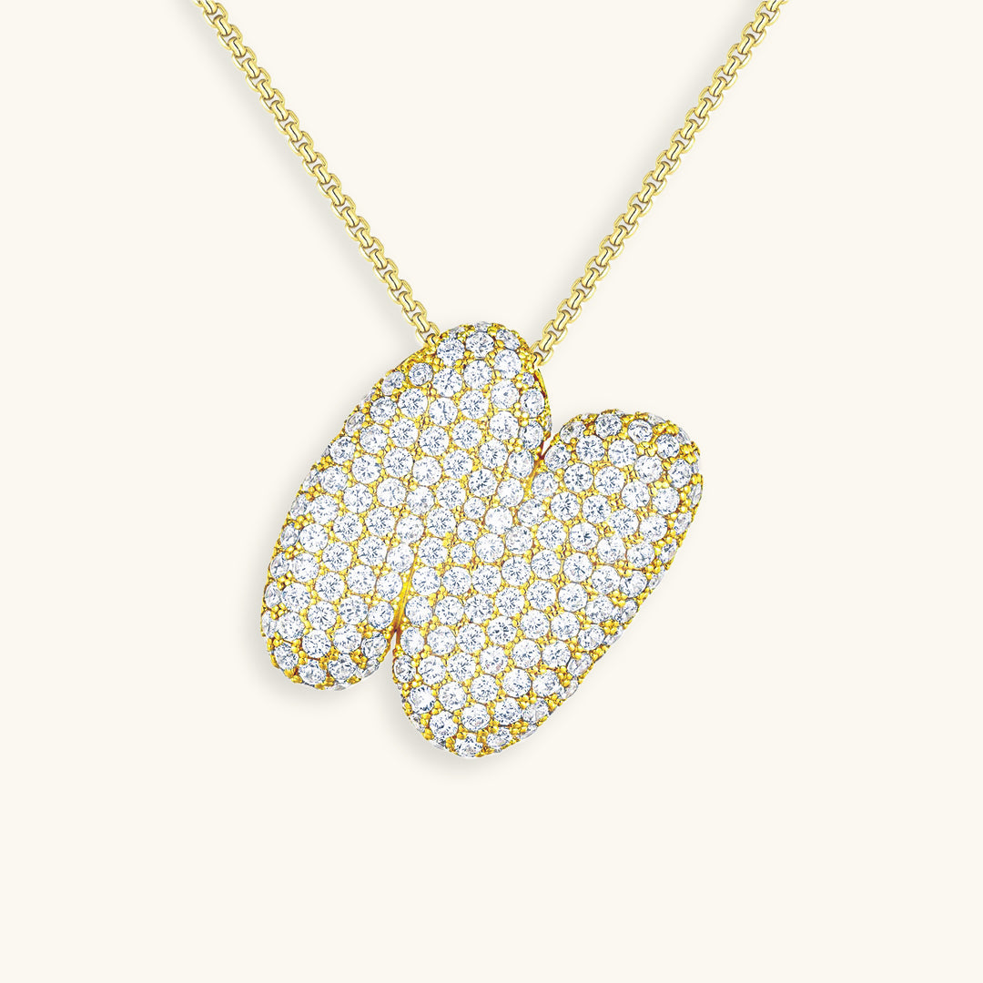 Melanie – Double Heart Gold Necklace