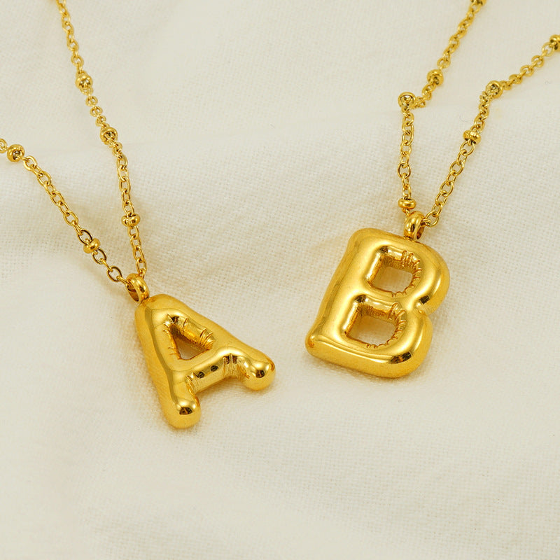 Irena – Gold Initial Charm Necklace
