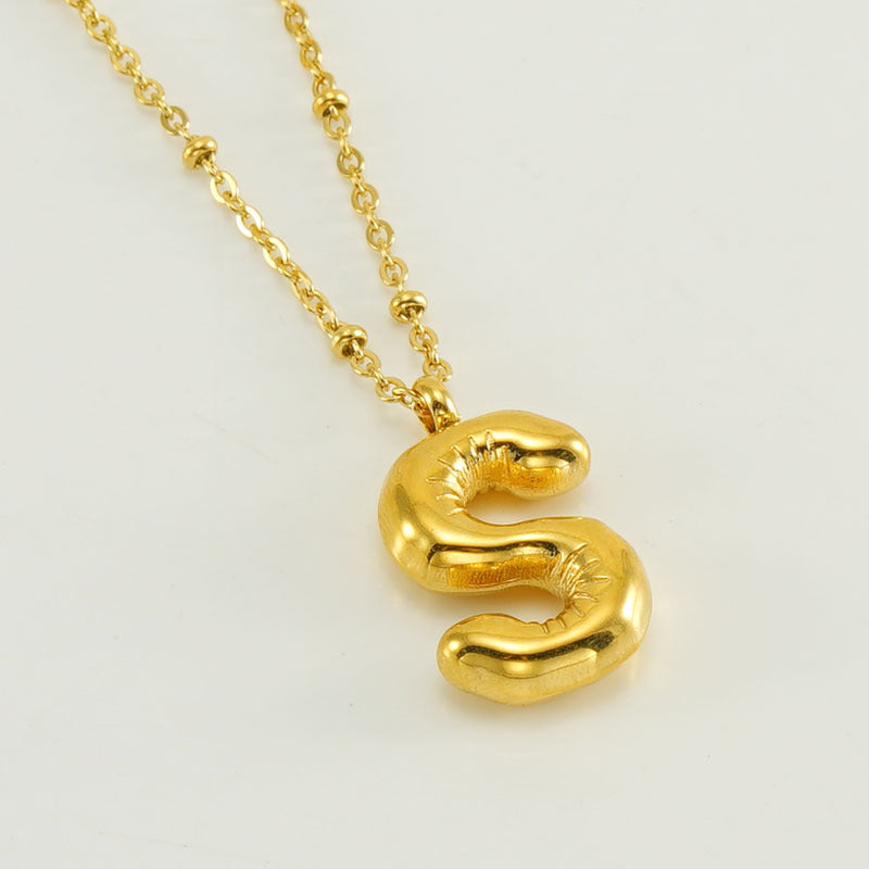 Irena – Gold Initial Charm Necklace