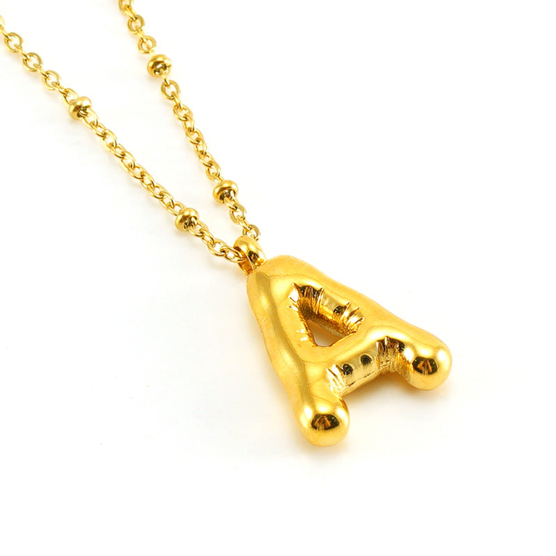 Irena – Gold Initial Charm Necklace