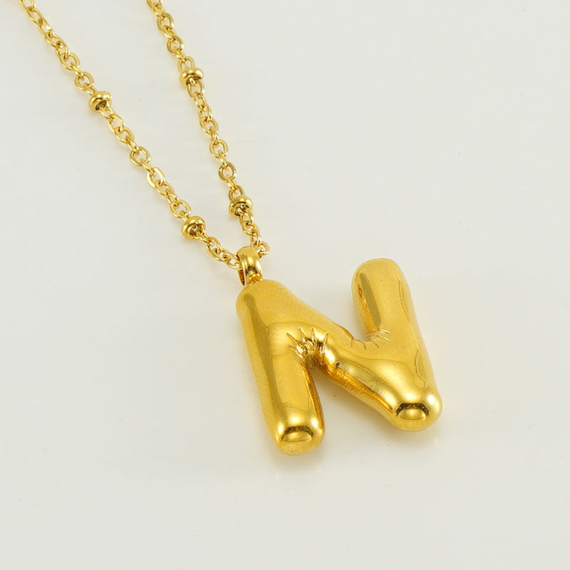 Irena – Gold Initial Charm Necklace