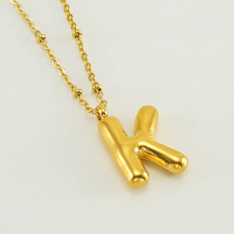 Irena – Gold Initial Charm Necklace