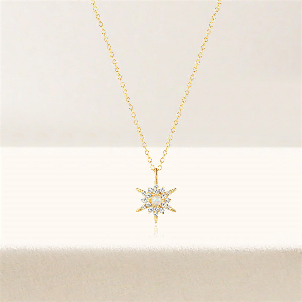 Amélie – Elegant Silver Necklace with Round Pendant