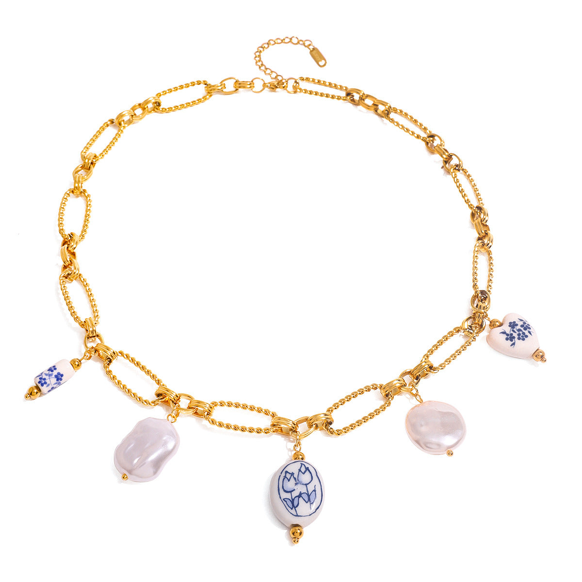 Lena - Gold Necklace Featuring Stone Accents