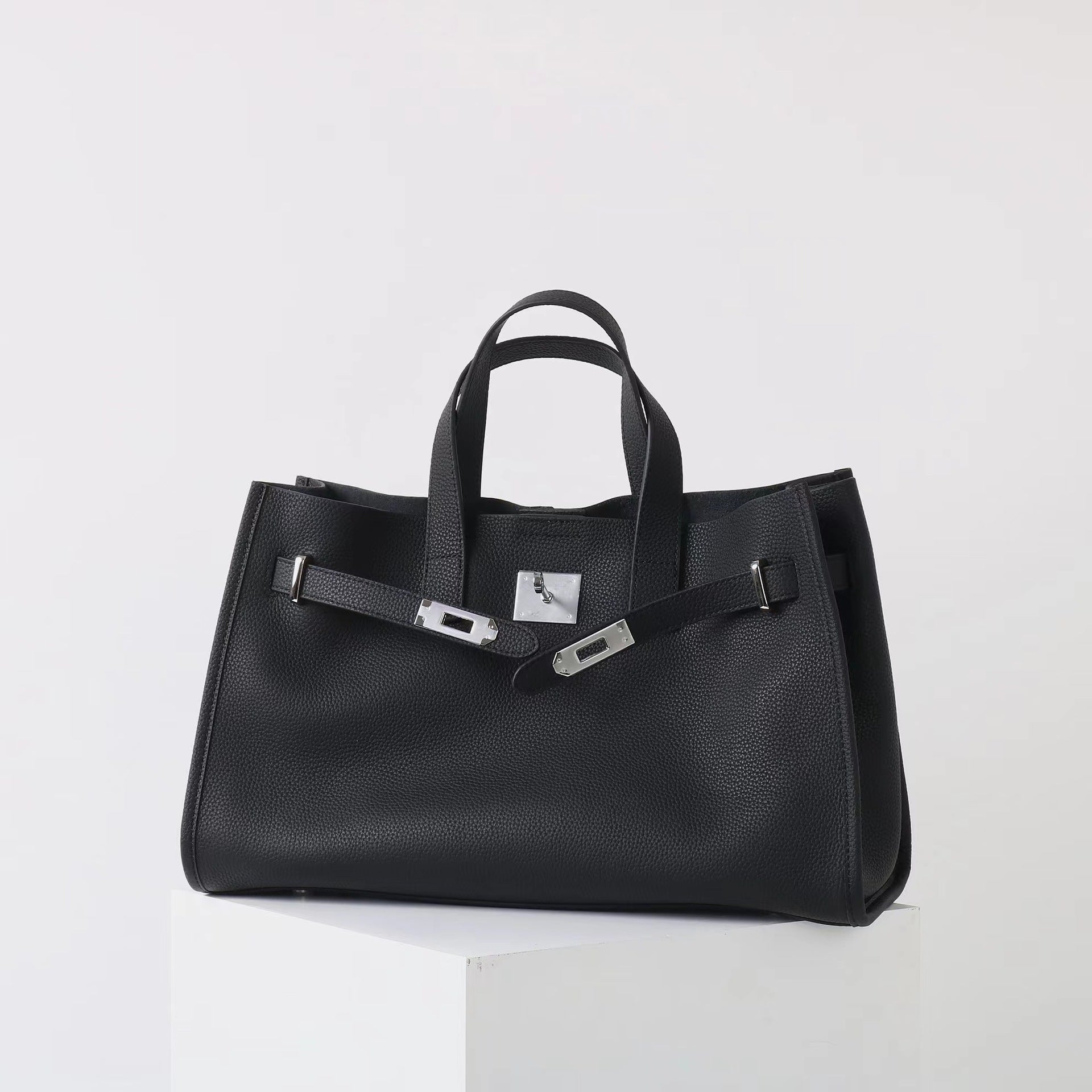 BEVERLEY - Spacious Genuine Cowhide Leather Tote Bag for Work and Travel