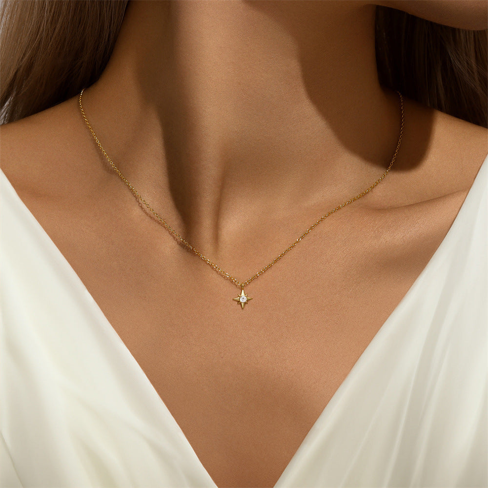 Lina – Elegant Silver Chain with Round Medallion