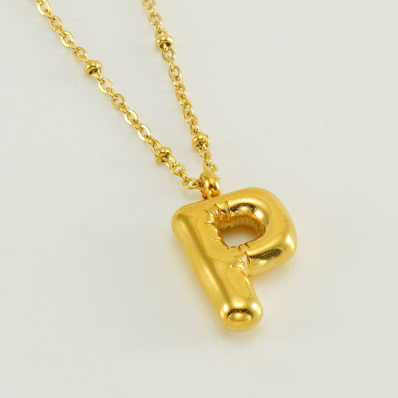 Irena – Gold Initial Charm Necklace