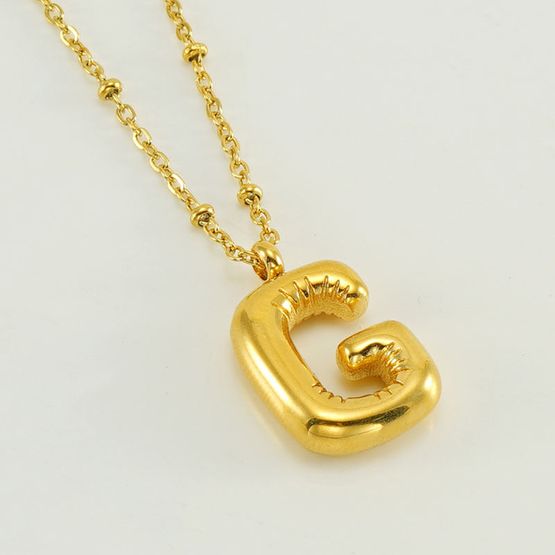 Irena – Gold Initial Charm Necklace