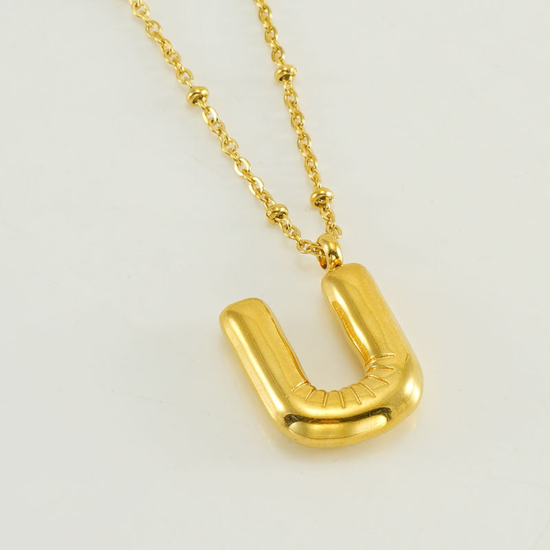 Irena – Gold Initial Charm Necklace