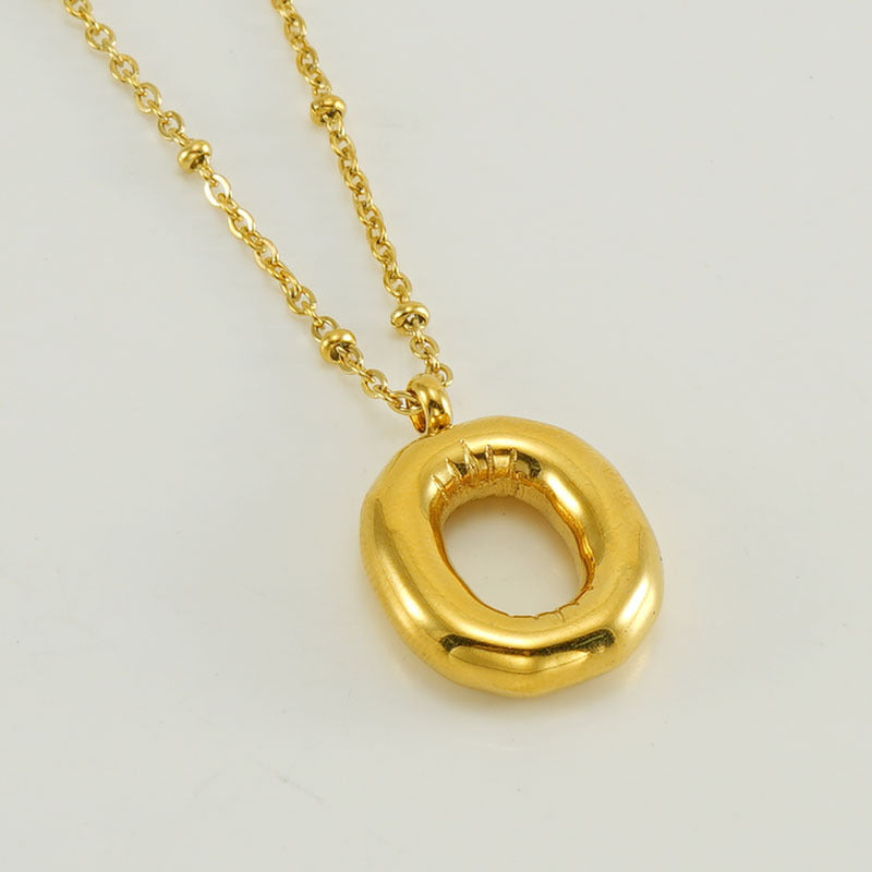 Irena – Gold Initial Charm Necklace