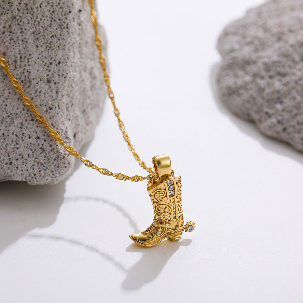 Johana – Elegant Necklace Adorned with Golden Pendants