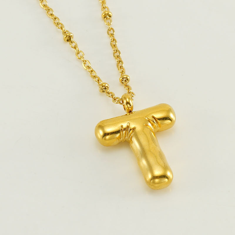 Irena – Gold Initial Charm Necklace