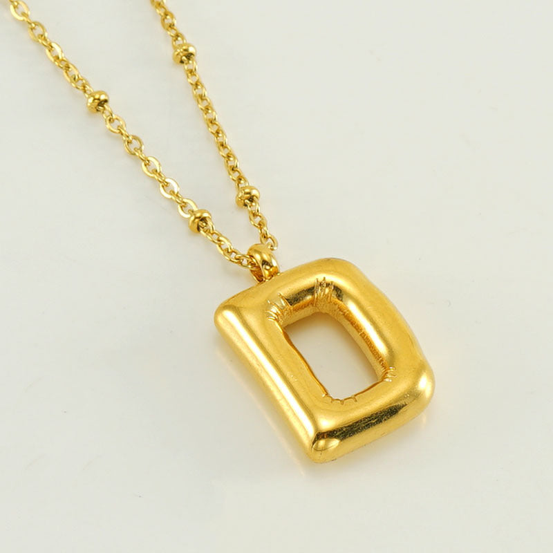 Irena – Gold Initial Charm Necklace