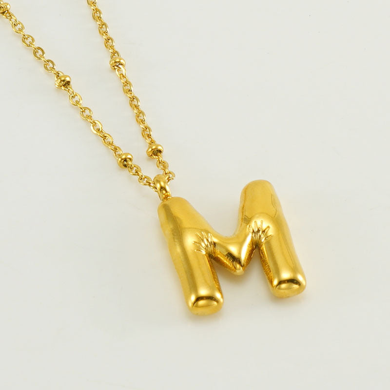 Irena – Gold Initial Charm Necklace