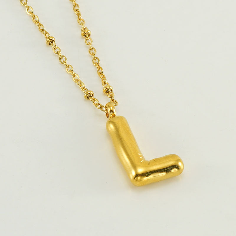 Irena – Gold Initial Charm Necklace