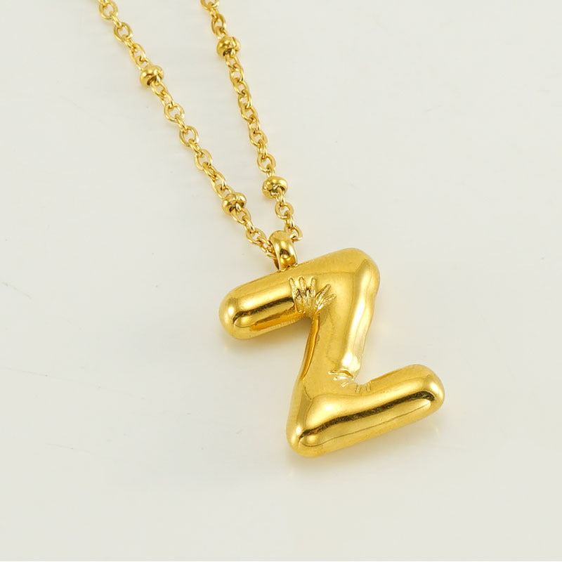 Irena – Gold Initial Charm Necklace