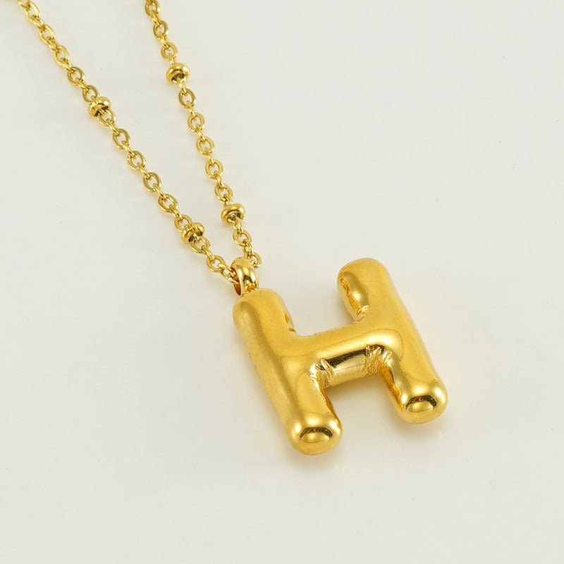 Irena – Gold Initial Charm Necklace