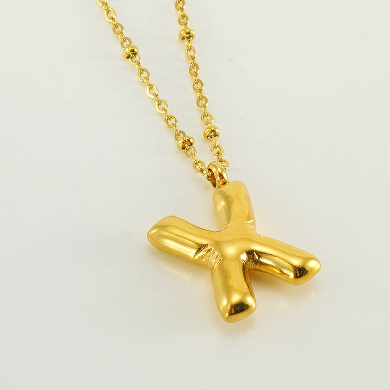 Irena – Gold Initial Charm Necklace
