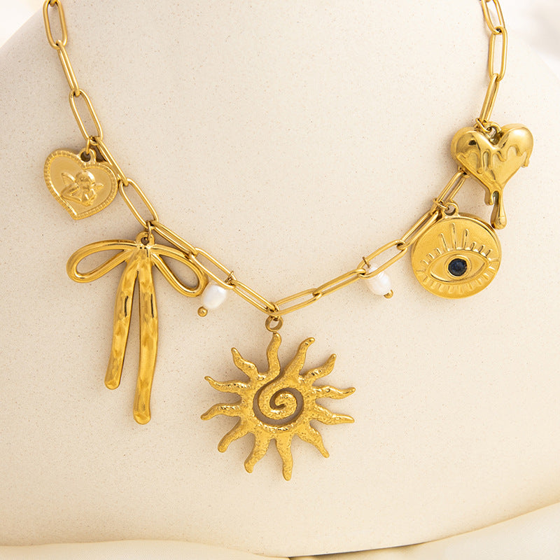 Emilie – Elegant Gold Necklace with Petite Pendants