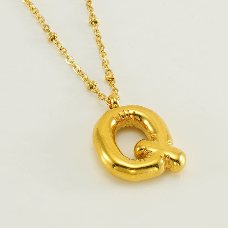 Irena – Gold Initial Charm Necklace