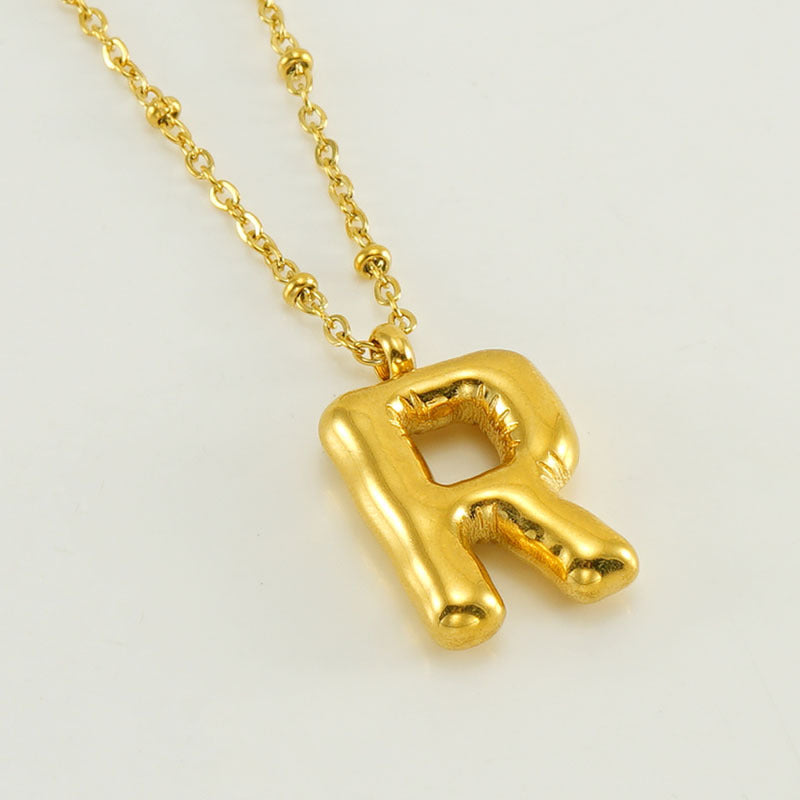 Irena – Gold Initial Charm Necklace