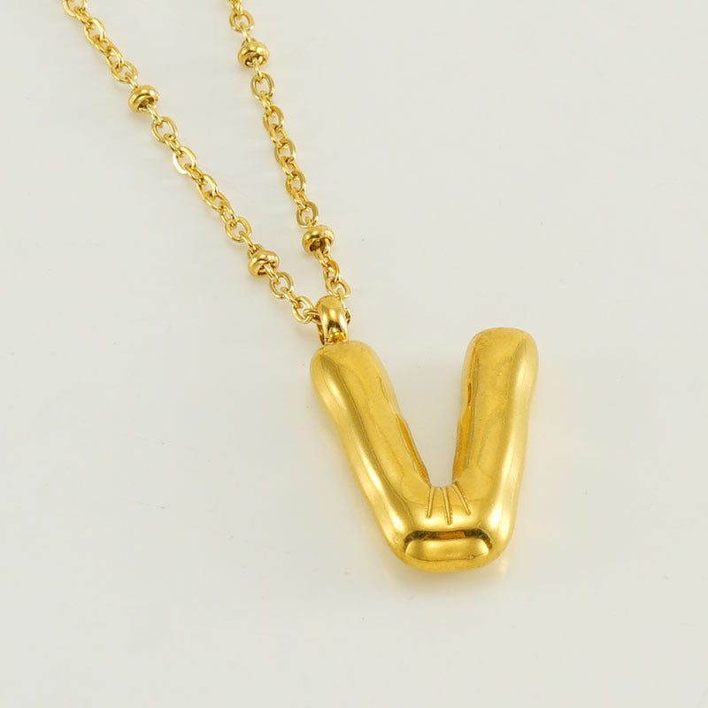 Irena – Gold Initial Charm Necklace